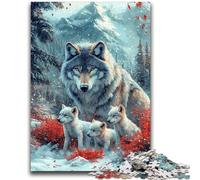 Jigsaw Puzzles for Adults Teenagers Jigsaws Puzzle Snow Wolf for Educational Game Challenge Toy Unique Home Decor And Gifts 26x38cm