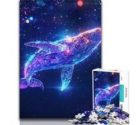 Jigsaw Puzzles for Adults Teenagers Jigsaws Puzzle Space Whale,Challenging Game for Is Ideal As A Gift for The Whole Family (38x26cm)