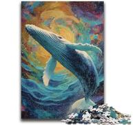 Jigsaw Puzzles for Adults Teenagers Jigsaws Puzzle Space Whale, for And 14 Years And over for Educational Game Challenge Toy Gift for Birthdays 50X75CM