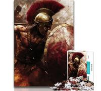 Jigsaw Puzzles for Adults Teenagers Jigsaws Puzzle Spartan Warrior Painting,Educational Games Home Decoration Birthday Present,Gifts,Wall Art (38x26cm)