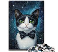 Jigsaw Puzzles for Adults Teenagers Jigsaws Puzzle Starry Sky Cat for Age 14+ Intellectual Game Christmas Birthday Gifts 50x75cm