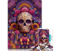 Jigsaw Puzzles for Adults Teenagers Jigsaws Puzzle Sugar Skull Woman,Educational Family Game Wall Decoration Unique Birthday And Xmas Gifts (38x26cm)