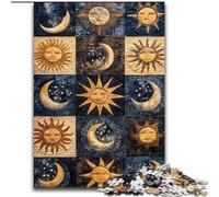Jigsaw Puzzles for Adults Teenagers Jigsaws Puzzle Sun And Moon Collage, for And 14 Years And over for Educational Game Challenge Toy Gift for Birthdays (Size 26x38cm)
