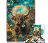 Jigsaw Puzzles for Adults Teenagers Jigsaws Puzzle Sunflower Yak,Decompressing Intellectual Educational Toy Birthday Gift 38x26cm