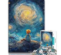 Jigsaw Puzzles for Adults Teenagers Jigsaws Puzzle The Little Prince of The Night Sky,Challenging Game for Is Ideal As A Gift for The Whole Family (38x26cm)