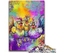 Jigsaw Puzzles for Adults Teenagers Jigsaws Puzzle Three Chickens Suitable for Ages 14 And Up Family Games Deal As Gifts for The Whole Family 50x75cm
