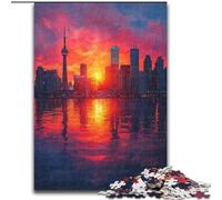 Jigsaw Puzzles for Adults Teenagers Jigsaws Puzzle Tokyo Tower at Sunset, Learning Educational Is Ideal As A Gift for The Whole Family (Size 26x38cm)