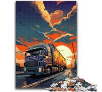Jigsaw Puzzles for Adults Teenagers Jigsaws Puzzle Trucks on The Road Suitable for People Aged 14 And Above Educational Game Challenge Toy Gift For Birthdays 26x38cm