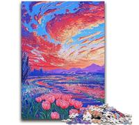 Jigsaw Puzzles for Adults Teenagers Jigsaws Puzzle Tulip Flowers Quiz Game for Is Ideal As A Gift for The Whole Family 50x75cm