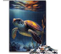 Jigsaw Puzzles for Adults Teenagers Jigsaws Puzzle Turtle Underwater, Fun Activity for Home, Rainy Days Toys, Birthday Gifts (Size 50x75cm)
