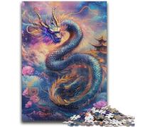Jigsaw Puzzles for Adults Teenagers Jigsaws Puzzle Universe Chinese Dragon Suitable for Ages 14 And Up Family Games Deal As Gifts for The Whole Family 26x38cm