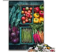 Jigsaw Puzzles for Adults Teenagers Jigsaws Puzzle Vegetable Collage Stress Reliever Difficult Challenge with Matching Poster And Trivia Sheet 70x100cm