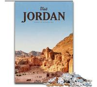 Jigsaw Puzzles for Adults Teenagers Jigsaws Puzzle Visit Jordan Challenging Game And Family Play with Fully Interlocking Randomly Shaped Pieces (50x75cm) 1000pcs