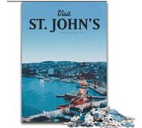 Jigsaw Puzzles for Adults Teenagers Jigsaws Puzzle Visit St Johns Challenging Game And Family Play with Fully Interlocking Randomly Shaped Pieces (26x38cm) 1000pcs