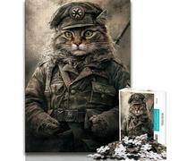 Jigsaw Puzzles for Adults Teenagers Jigsaws Puzzle Warrior Cat,Family Entertainment Toys with Matching Poster And Trivia Sheet (38x26cm)