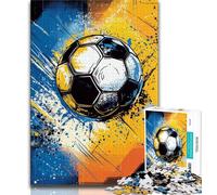 Jigsaw Puzzles for Adults Teenagers Jigsaws Puzzle Watercolor Football,Help The Brain Exercise Addictive Toys to Cultivate Patience Artists Collection,Fine Art (38x26cm)