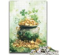 Jigsaw Puzzles for Adults Teenagers Jigsaws Puzzle Watercolor Four-leaf Clover Challenging Game Toys Deal As Gifts for The Whole Family for Ages 14+ 50x75cm