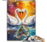 Jigsaw Puzzles for Adults Teenagers Jigsaws Puzzle White Swan Couple Learning Educational Toys Family Games Enhance Love between Couples 70x100cm