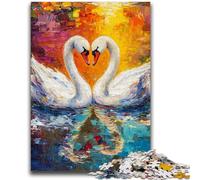 Jigsaw Puzzles for Adults Teenagers Jigsaws Puzzle White Swan Couple Learning Educational Toys Family Games Enhance Love between Couples 50x75cm