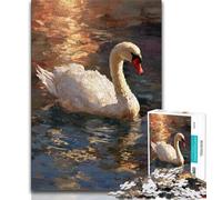 Jigsaw Puzzles for Adults Teenagers Jigsaws Puzzle White Swan,Educational Stress Relief Toy for Is Ideal As A Gift for The Whole Family (38x26cm)