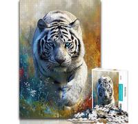 Jigsaw Puzzles for Adults Teenagers Jigsaws Puzzle White Tiger, Train Your Brain And Hands,Unique Birthday And Gifts for Age 14 Years Up 38x26cm