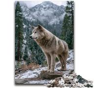 Jigsaw Puzzles for Adults Teenagers Jigsaws Puzzle Wolf in The Snow Suitable for Ages 14 And Up Family Games Deal As Gifts for The Whole Family 50x75cm