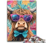 Jigsaw Puzzles for Adults Teenagers Jigsaws Puzzle Yak on Vacation for 14+ Unique Challenge Game Family Games Christmas Birthday Gifts 38x26cm
