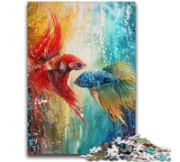 Jigsaw Puzzles for Adults Teenagers Jigsaws Puzzle Yin-Yang Koi, Decompressing Intellectual Educational Toy Birthday Present, Gifts, Wall Art 50X75CM