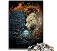 Jigsaw Puzzles for Adults Teenagers Jigsaws Puzzle Ying Yang Dragon And Tiger for And from 14 Years And over Play Toys Because It Is Ideal As A Gift for The Whole Family 38x26cm