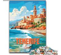 Jigsaw Puzzles for Adults Tenerife Spain Coast, for Ages 14 And over Each Piece Is Unique - Fun And Challenging Game for The Whole Family Good Gift 26x38cm