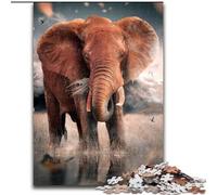 Jigsaw Puzzles for Adults The Lonely Elephant Puzzles for Adults size 38x26cm Perfect for Teenagers, Family Bonding, Brain Teaser & DIY Home Decor Gift