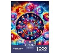 Jigsaw Puzzles for Adults The Twelve Zodiac Signs 1000 Piece Jigsaw Challenge Toy Tarot Theme Home Decoration Gifts for Men for Both Adults And Children 70x50cm/1000pcs