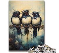 Jigsaw Puzzles for Adults Three Birds Challenging To Complete But Fun And Humorous Unique Home Decor And Gifts 50x75cm
