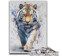 Jigsaw Puzzles for Adults Tiger Art 1000 Piece Jigsaw,Challenging Family Activity Games DIY Toy for Home Wall Decor Gifts (26x38cm)