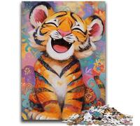 Jigsaw Puzzles for Adults Tiger Oil Painting Challenging To Complete But Fun And Humorous Unique Home Decor And Gifts 26x38cm