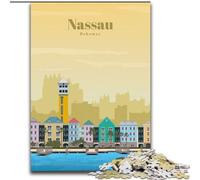 Jigsaw Puzzles for Adults Travel to Nassau, for Ages 14 And over Each Piece Is Unique - Fun And Challenging Game for The Whole Family Good Gift 50x75cm