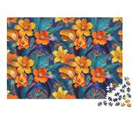 Jigsaw Puzzles for Adults Tropical Floral Pattern 1000 Piece Jigsaw Challenge Toy Home Decoration Ladies' Gifts for Kids And Adults 38x26cm/1000pcs