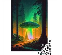 Jigsaw Puzzles for Adults UFO Art 500 Piece Puzzle Wooden Puzzle for Adults And Age 18 Years Up Challenging Game Puzzles 500pcs (52x38cm)