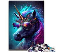 Jigsaw Puzzles for Adults Unicorns with Glasses for Age 14+ Challenging To Complete But Fun And Humorous Great Gifts And Toys 50x75cm