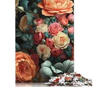 Jigsaw Puzzles for Adults Vibrant Flowers 500 Piece Puzzle Wood Puzzle for Adults And 18 Years Old And Up Great Gifts for Christmas 500pcs (52x38cm)