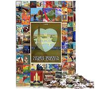 Jigsaw Puzzles for Adults Vintage Travel Wall Art 1000 Pieces Jigsaws for Adults Kids 12+ Cardboard Puzzles Good Gift for Adults Kids Size: 26x38cm