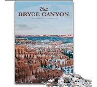 Jigsaw Puzzles for Adults Visit Bryce Canyon, for Ages 14 And over Each Piece Is Unique - Fun And Challenging Game for The Whole Family Good Gift 26x38cm