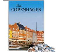 Jigsaw Puzzles for Adults Visit Copenhagen, for Ages 14 And over Each Piece Is Unique - Fun And Challenging Game for The Whole Family Good Gift 26x38cm