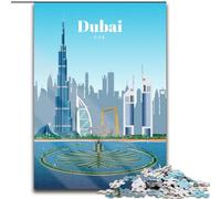 Jigsaw Puzzles for Adults Visit Dubai for 14+ Unique Challenge Game Family Games Christmas Birthday Gifts (26x38cm) 1000pcs