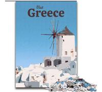 Jigsaw Puzzles for Adults Visit Greece, for Ages 14 And over Each Piece Is Unique - Fun And Challenging Game for The Whole Family Good Gift 50x75cm