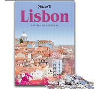 Jigsaw Puzzles for Adults Visit Lisbon, for Ages 14 And over Each Piece Is Unique - Fun And Challenging Game for The Whole Family Good Gift 75x100cm