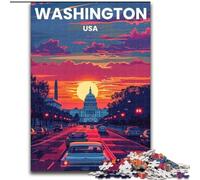 Jigsaw Puzzles for Adults Washington DC for 14+ Unique Challenge Game Family Games Christmas Birthday Gifts (50x75cm) 1000pcs