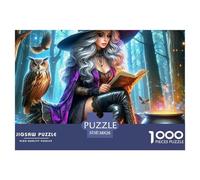 Jigsaw Puzzles for Adults Witch 1000 Piece Jigsaw Challenge Toy Halloween Theme Decoration Puzzle Ladies' Gifts for Kids And Adults 38x26cm/1000pcs