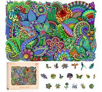 Jigsaw Puzzles for Adults XL 320 Piece (40x27cm) - Flower Garden Wooden Jigsaw Puzzle for Adults by The Puzzled Tree Unique Gift Ready Puzzles