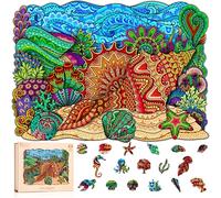 Jigsaw Puzzles for Adults XL 320 Piece (40x27cm) - Sea Garden Wooden Jigsaw Puzzle for Adults by The Puzzled Tree Unique Gift Ready Nature Puzzles